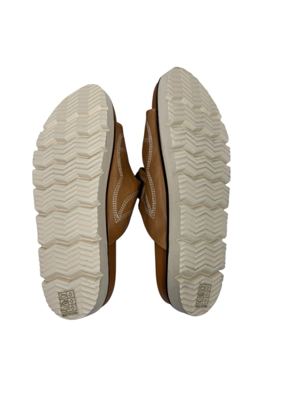 Oasis Society Brown Double-Strap Slide Sandals size 9 - Picture 7 of 9